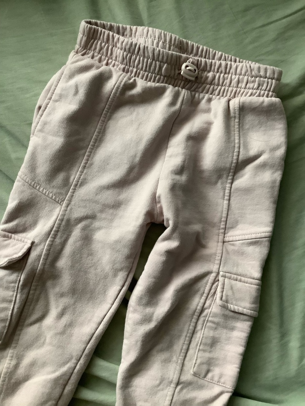 Nicole Miller Cream Cargo Jogger Pants for Kids